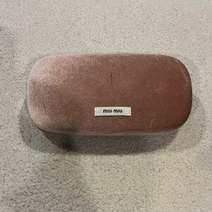 Miu Miu Rose-Toned Velvet Eyewear Case